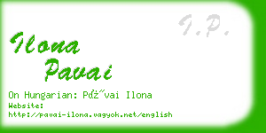 ilona pavai business card